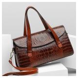 PIKADINGNIS High Quality Crocodile LuxuryLeather Handbags Retro Bag Women