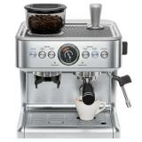Chefman Crema Supreme Espresso Machine with Conical Burr Grinder and Steam Wand - Stainless Steel  - Retail: $349