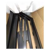 Zimtown Handrail for Stairs Fits 2 or 3 Steps Outdoor Stair Railing Picket Black Wrought Iron Handrail ONE HANDRAIL