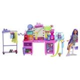 Barbie Extra Fashion Doll and Vanity Playset with 45+ Accessories  Vanity and Puppy