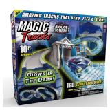 Ontel Magic Tracks Police Pursuit  Car toy with a 10ft Glow in The Dark Race Track  For Ages 3+