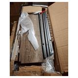 Mainstays Metal Frame 6 Shelf Bookcase, Brown/Black