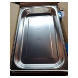 Winco C-4080 8 qt Stainless Steel Full Size Chafing Dish With Folding Stand