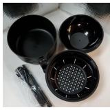 Ramen Bowl Set, Ramen Cooker 33 oz, Ramen Bowls with Chopsticks and Spoon, Microwave Pasta Cooker, College Dorm Essentials for Girls Guys (Black) - Retail: $12