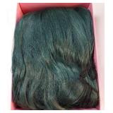 Dark Green Wig with Bangs, 14 Inch Green Bob Wig with Bangs for Women, Shoulder Length Green Short Wavy Wigs for Cosplay Costume Halloween Wigs - Retail: $25