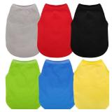 6 Pieces Plain Dog Shirt Sleeveless Puppy Cotton Dog Shirts Breathable Pet Apparel Tank Top Colorful Puppy Sweatshirt Clothes for Small Medium Dogs 3XL - Retail: $21
