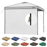 KAMPKEEPER 10X10 Canopy Tent Sidewalls with Zipper for Canopy Frame, 3Pcs Sunwalls Only, UPF50+ Waterproof Side Walls(White) - Retail: $57