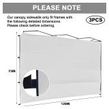 KAMPKEEPER 10X10 Canopy Tent Sidewalls with Zipper for Canopy Frame, 3Pcs Sunwalls Only, UPF50+ Waterproof Side Walls(White) - Retail: $57