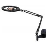 Ring Light Wall Mount Phone Holder, 10" Ring Light with Wall Folding Arm Compatible with iPhone Samsung Cell Phones and Webcams - Retail: $34