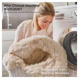 3x5 Machine Washable Small Bedside Rug, Soft Fluffy Shaggy Rugs for Living Room, Bedroom, Indoor Floor Carpet for Kids Girls and Boys, Preppy Dorms, Nursery, Home Decor Aesthetic, Beige - Retail: $26