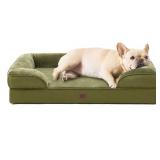 Orthopedic Dog Bed for Medium Dogs, Waterproof Memory Foam Medium Pet Beds with Sides, Non-Slip Bottom and Egg-Crate Foam Dog Couch Bed with Washable Removable Cover