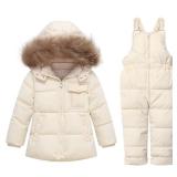 Baby Boy Snowsuit Winter Coat Ski Bib Suit Snow Pants Hoodie Jacket Clothes 4-5T - Retail: $50