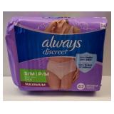 Always Discreet Adult Postpartum Incontinence Underwear for Women - Maximum Protection - Retail: $40