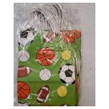 24 Pcs Sports Party Favor Bags Football Goodie Gift Bag with Handles for Soccer Baseball Basketball Football Sports Themed Birthday Baby Shower Party Supplies Decorations - Retail: $16