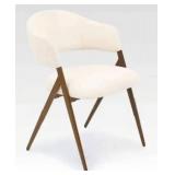 Dining Room Chair. Mid-Century Modern White Teak Side Chairs. 2 Count. - Retail: $175