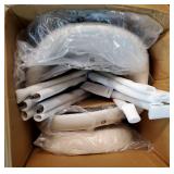 Dining Room Chair. Mid-Century Modern White Teak Side Chairs. 2 Count. - Retail: $175