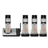 AT&T CL82407 DECT 6.0 4-Handset Cordless Phone for Home with Answering Machine, Call Blocking, Caller ID Announcer, Intercom and Long Range, Silver - Retail: $115