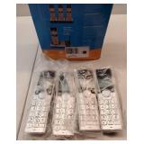 AT&T CL82407 DECT 6.0 4-Handset Cordless Phone for Home with Answering Machine, Call Blocking, Caller ID Announcer, Intercom and Long Range, Silver - Retail: $115