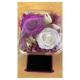 Beferr Gifts for Women Mom Preserved Rose Forever Flower with Necklace Fresh Flowers for Delivery Prime Birthday Gifts for Wife Sister Grandma Christmas Anniversary Eternal Purple Roses - Retail: $60