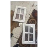 Tandefio 2 Pcs 20-7/8\" x 13-3/4\" Garage Door Windows, Replacement Vinyl Pane Inserts Kit with UV Resistant Resin Glass for Exterior Garage Door Windows Inserts - Retail: $70