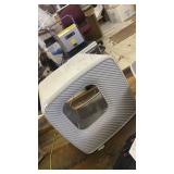 IRIS USA Top-Entry Litter Box with Scoop, Enclosed Square Style Litterbox with Odor Control, Easy to Clean for Cats, Covered Dog Proof Litter Box Design, White/Gray - Retail: $80