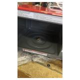 Farberware FMO11WEIRD 1.1 Cu. Ft. 1000-Watt Compact Microwave Oven, Red, Stylish Countertop Microwave with Child-Lock, Reheat Function, Express Cook, and Kitchen Timer - Retail: $120