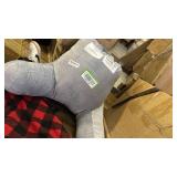 Reading Pillows for Sitting in Bed Adult, Velvet Back Pillow Bed Sitting Up, Back-Rest Support Cushion for Sit Up on Couch, Sofa, and Floor, Dorm Essentials, Oeko-Tex Certified, Dark Grey - Retail: $4