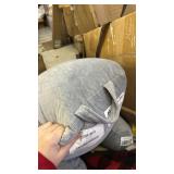 Reading Pillows for Sitting in Bed Adult, Velvet Back Pillow Bed Sitting Up, Back-Rest Support Cushion for Sit Up on Couch, Sofa, and Floor, Dorm Essentials, Oeko-Tex Certified, Dark Grey - Retail: $4