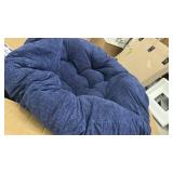 Papasan Chair Cushion 44\" X 44\", Corduroy Round Supportive Cushion (Without Chair), Pack of 1, Dark Blue - Retail: $57