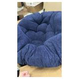Papasan Chair Cushion 44\" X 44\", Corduroy Round Supportive Cushion (Without Chair), Pack of 1, Dark Blue - Retail: $57