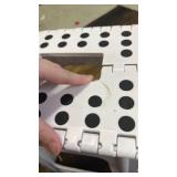 ACKO Folding Step Stool Foldable 16 Inch 400 lbs Capacity, Plastic Stools for Adults and Kids, Collapsible Stools for Kitchen, Stepping Stool with Handle (White) - Retail: $36