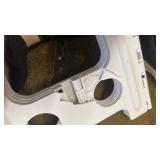 ACKO Folding Step Stool Foldable 16 Inch 400 lbs Capacity, Plastic Stools for Adults and Kids, Collapsible Stools for Kitchen, Stepping Stool with Handle (White) - Retail: $36