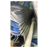 Grandekor 7FT Beach Umbrellas for Sand Heavy Duty Wind Portable Beach Umbrella with Table Travel Beach Umbrella with Carry Bag Sun Umbrella Beach, UV 50+ - Retail: $50