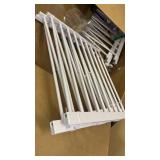 Dog Gate for Small Dogs ,Adjustable 16-64\" Extra Wide Short Dog Gate for doorways,Low Pet Gate to Step Over for stairs(White, 18\" Height) - Retail: $60