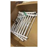 Dog Gate for Small Dogs ,Adjustable 16-64\" Extra Wide Short Dog Gate for doorways,Low Pet Gate to Step Over for stairs(White, 18\" Height) - Retail: $60