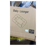 Lucakuins Baby Lounger, Bionic Design Baby Lounger for Newborn 0-24 Months, Soft Organic Cotton Breathable Lounger for Infants (Bluebell) - Retail: $50