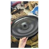 Utilitech 20-in 120 -Volt 3 -Speed High Velocity Indoor/Outdoor Black Pedestal FanMISSING LOCK ON STAND - Retail: $150