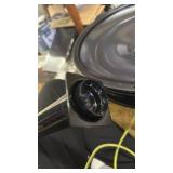 Utilitech 20-in 120 -Volt 3 -Speed High Velocity Indoor/Outdoor Black Pedestal FanMISSING LOCK ON STAND - Retail: $150