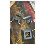 Upgrade 2 in 1 3 Step Stair&Horizontal Handrails, Adjustable 40\"x38\" Stair Railing Kits, Black Wrought Iron Hand Rails for Outdoor Steps,Concrete Step, Porch Railing, with Installation Kit - Retail: