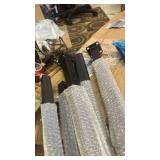 Upgrade 2 in 1 3 Step Stair&Horizontal Handrails, Adjustable 40\"x38\" Stair Railing Kits, Black Wrought Iron Hand Rails for Outdoor Steps,Concrete Step, Porch Railing, with Installation Kit - Retail: