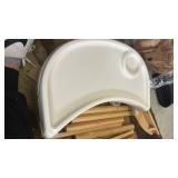 3-in-1 Wooden High Chair for Babies & Toddlers, Convertible Baby Highchair with Tray, Booster Seat & Kids Chair, Modern, Easy-to-Clean Design, Adjustable Legs, Safety Harness, Beige - Retail: 