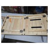 SRYBLT 22.0\" x 44.0\" Boho Low Picnic Table,Kids Picnic Tables for Outside,Beach Table,Wooden Folding Table,Bohemian Style,Natural