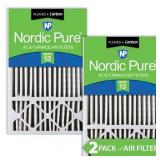 16x25x5 (4 3/8) Honeywell Replacement Air Filters MERV 12 Carbon 2 Pack