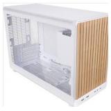 Lian Li A3-26.3L Micro Form Factor Chassis - Wood Front & Side Tempered Glass Panel - Supports 360mm AIO-Modularity Design for M-ATX, ITX Motherboard-DAN Cases Collaboration - White (A3W-WDG)