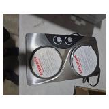 Hot Plate, CUSIMAX Electric Double Burner, Portable Ceramic Infrared Cooktop, Dual Control Cooking Stove, Heat-Up in Seconds, Compatible for All Cookwares, Silver