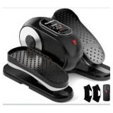 Under Desk Elliptical Machine, Leg Exerciser as Seen on TV While Sitting for Senior, Portable & Quiet Pedal Exerciser with 12 Adjustable Speed, Black