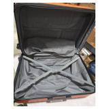 Amazon Basics 26\" Hardside Medium Checked Luggage, Hardshell Suitcase With Wheels, Expandable For Up to 15% More Space, With Scratch-Resistant Surface, Four Multi-directional Wheels, Orange