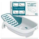 First Years 4-in-1 Reclining Baby Bathtub - Adjustable Recline for Custom Comfort for Newborn to Toddler - All-in-1 Baby Bath Seat Adjusts as Baby Grows - Ages 0 to 24 Months
