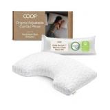 Coop Home Goods Original Cut-Out Adjustable Pillow, Queen Size Bed Pillows for Neck & Head Support, 18 x 28  Memory Foam Pillows - Medium Firm for Side Sleeper, CertiPUR-US/GREENGUARD Gold