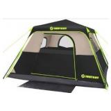 4 Person Instant Tent, Waterproof Pop Up Tents for Camping with Rainfly, 60 Seconds Easy Setup, Automatic Cabin Tent for Family Camping with Expandable Carry Bag & Upgraded Ventilation